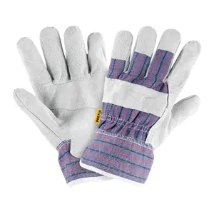 29976 / GU-235P Guantes de carnaza y loneta, unitalla, Pretul