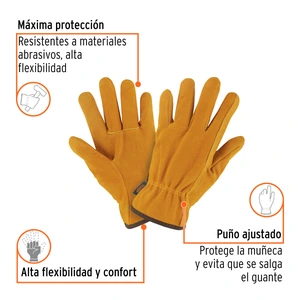 Guantes de carnaza, usos generales, CH, TRUPER