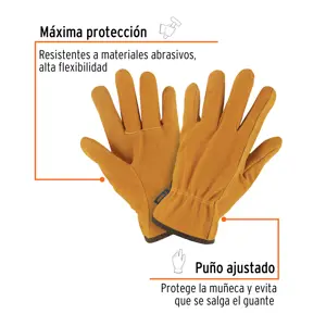15248 / GU-245 Guantes de carnaza, usos generales, chicos, Truper