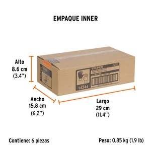 Guantes de carnaza y loneta, uso ligero, unitalla, TRUPER