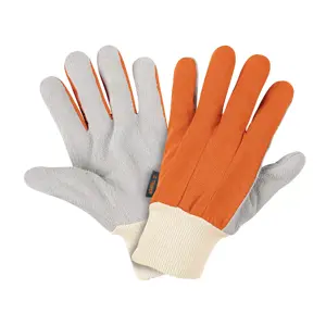 Guantes de carnaza y loneta, uso ligero, unitalla, TRUPER