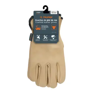 17053 / GU-273 Guantes de piel de res tipo operador, Truper
