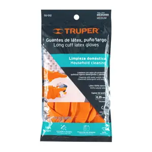 Guantes de látex para limpieza, M, TRUPER
