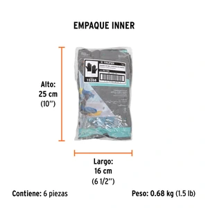Guantes de látex reforzados para limpieza, M, TRUPER