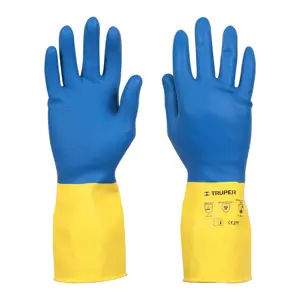 Guantes de látex reforzados para limpieza, medianos, Truper