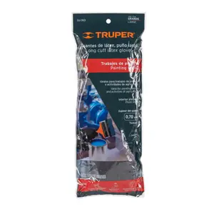 14267 / GU-353 Guantes de látex para pintor, grandes, Truper