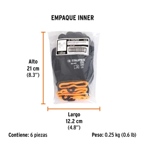 Guantes de poliéster con puntos de PVC en palma, CH, TRUPER
