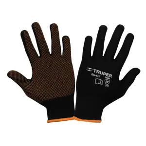 12650 / GU-441 Guantes de poliéster con puntos de PVC en palma, CH, Truper