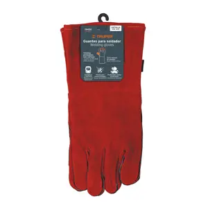 Guantes rojos para soldador, Truper