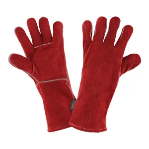 Guantes rojos para soldador, Truper