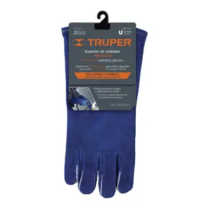 Guantes azules reforzados para soldador, Truper