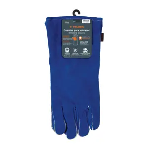 Guantes azules reforzados para soldador, Truper