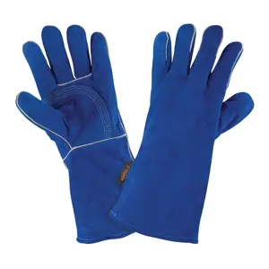 Guantes azules reforzados para soldador, Truper