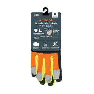 Guantes para mecánico, alta visibilidad, TRUPER