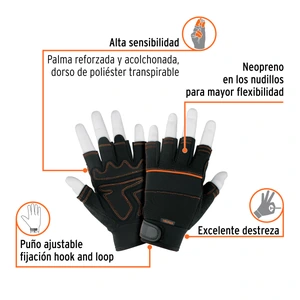 Guantes para mecánico, cortos, TRUPER