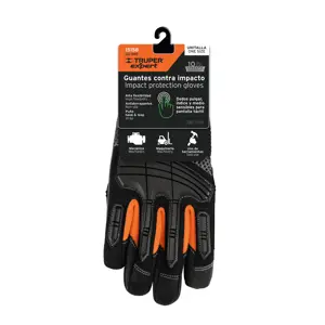 15158 / GU-665 Expert Guantes para mecánicos con protección anti-impacto, Truper