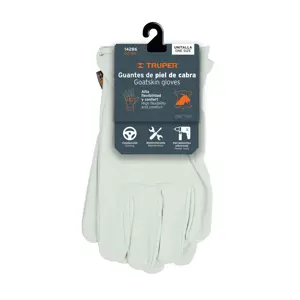 14286 / GU-725 Guantes de piel de cabra, tipo operador, Truper