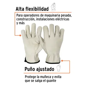 Guantes de piel de cerdo, tipo operador, TRUPER