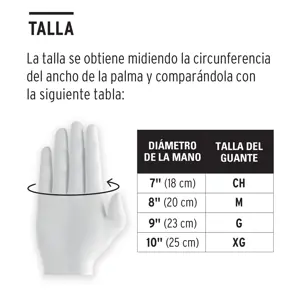 Guantes de neopreno p/manejo de químicos, medianos, Truper