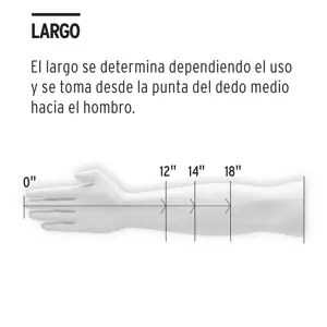 Guantes de neopreno p/manejo de químicos, medianos, Truper