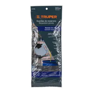 14270 / GU-812 Guantes de neopreno p/manejo de químicos, medianos, Truper