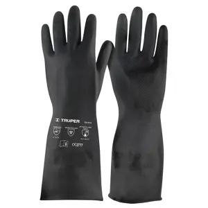 Guantes de neopreno p/manejo de químicos, medianos, Truper