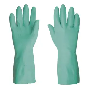 15322 / GU-821 Guantes de nitrilo verde, multiusos, chicos, Truper