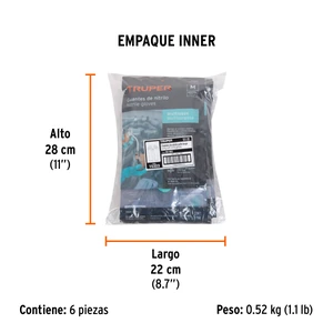Guantes de nitrilo verde, multiusos, M, TRUPER