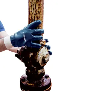 15244 / GU-835 Guantes de algodón recubiertos de nitrilo puño tejido,Truper