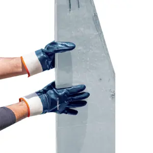 15245 / GU-845 Truper Guantes de algodón recubiertos de nitrilo, puño seguridad