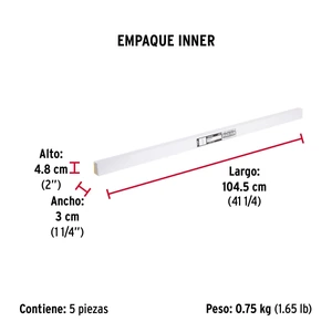 Guardapolvo fijo de 100 cm, aluminio, Hermex