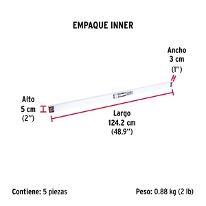Guardapolvo fijo de 120 cm, aluminio, Hermex