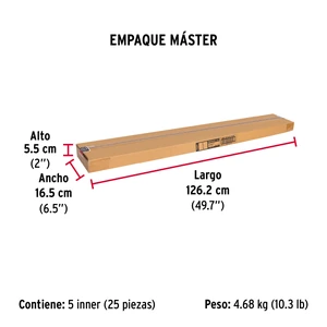 Guardapolvo fijo de 120 cm, aluminio, Hermex