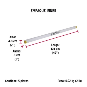 Guardapolvo fijo de 120 cm, blanco, Hermex