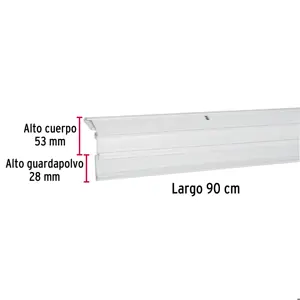 Guardapolvo automático 90 cm blanco, Hermex