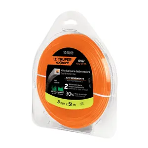 15967 / HDU-51-118 Rollo de hilo dual para desbrozadora, 3 mm x 51 m, Expert