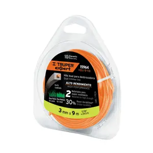 15964 / HDU-9-118 Rollo de hilo dual para desbrozadora, 3 mm x 9 m, Expert