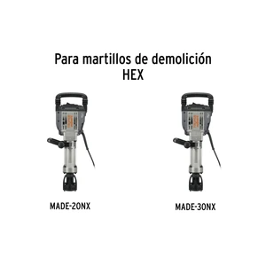 Cincel plano zanco hexagonal de 1-3/8