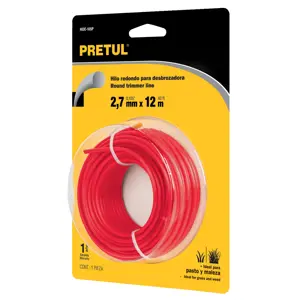 Hilo redondo, para desbrozadora, 2.7mm x12m, tarjeta, PRETUL