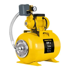 Equipo hidroneumático 24L, bomba periférica 1/2 HP, Pretul