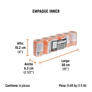 Carrete con 165 m de hilo para albañil naranja, Truper
