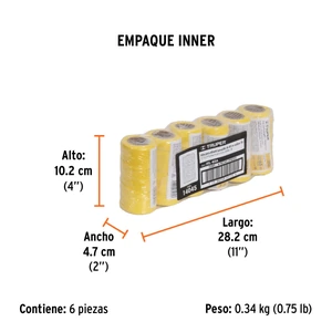 Carrete con 65 m de hilo para albañil amarillo, Truper