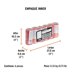 Carrete con 65 m de hilo para albañil rojo, Truper