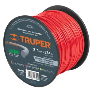 17644 / HTR3-105 Carrete de hilo para desbrozadora, 2.7 mm x 224 m, Truper