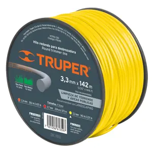 17645 / HTR3-130 Carrete de hilo para desbrozadora, 3.3 mm x 142 m, Truper