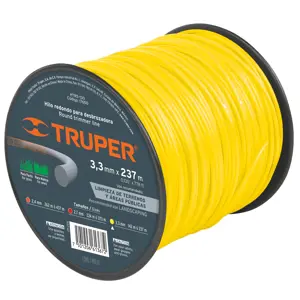 Hilo redondo, para desbrozadora, 3mm x 280m, carrete, TRUPER