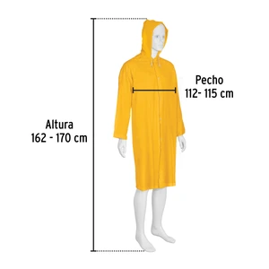 Gabardina impermeable ligera de PVC, talla CH, Pretul