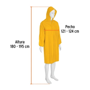 Gabardina impermeable triple capa, talla XG, Truper Expert