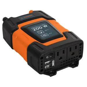 Inversor de corriente de 200 W con puertos USB, Truper