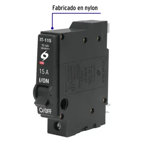 Interruptor de 1 polo 15A, enchufable, VOLTECK